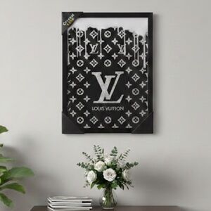 Louis Vuitton Monogram Black and White Wall Art